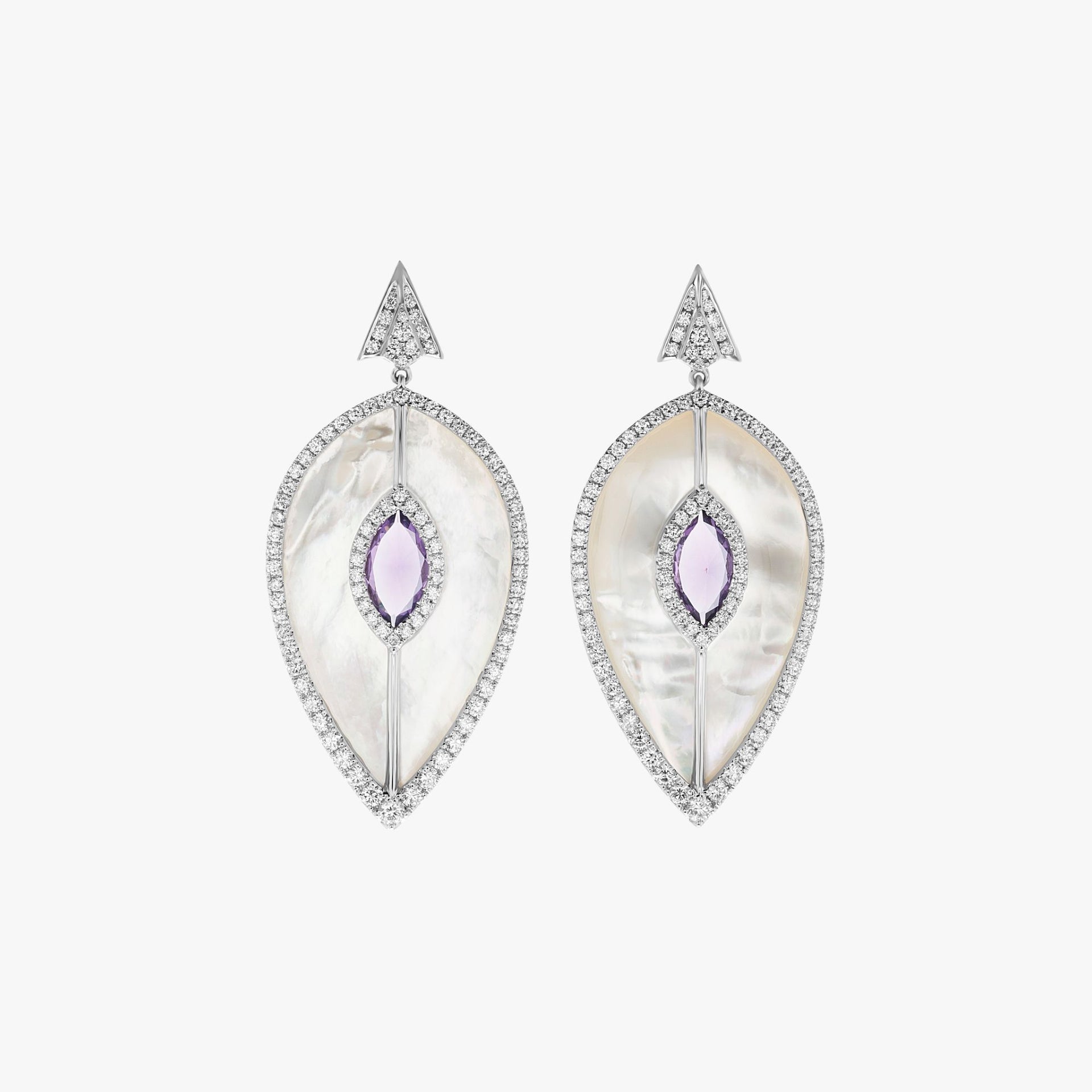 Pearl & Amethyst Earrings