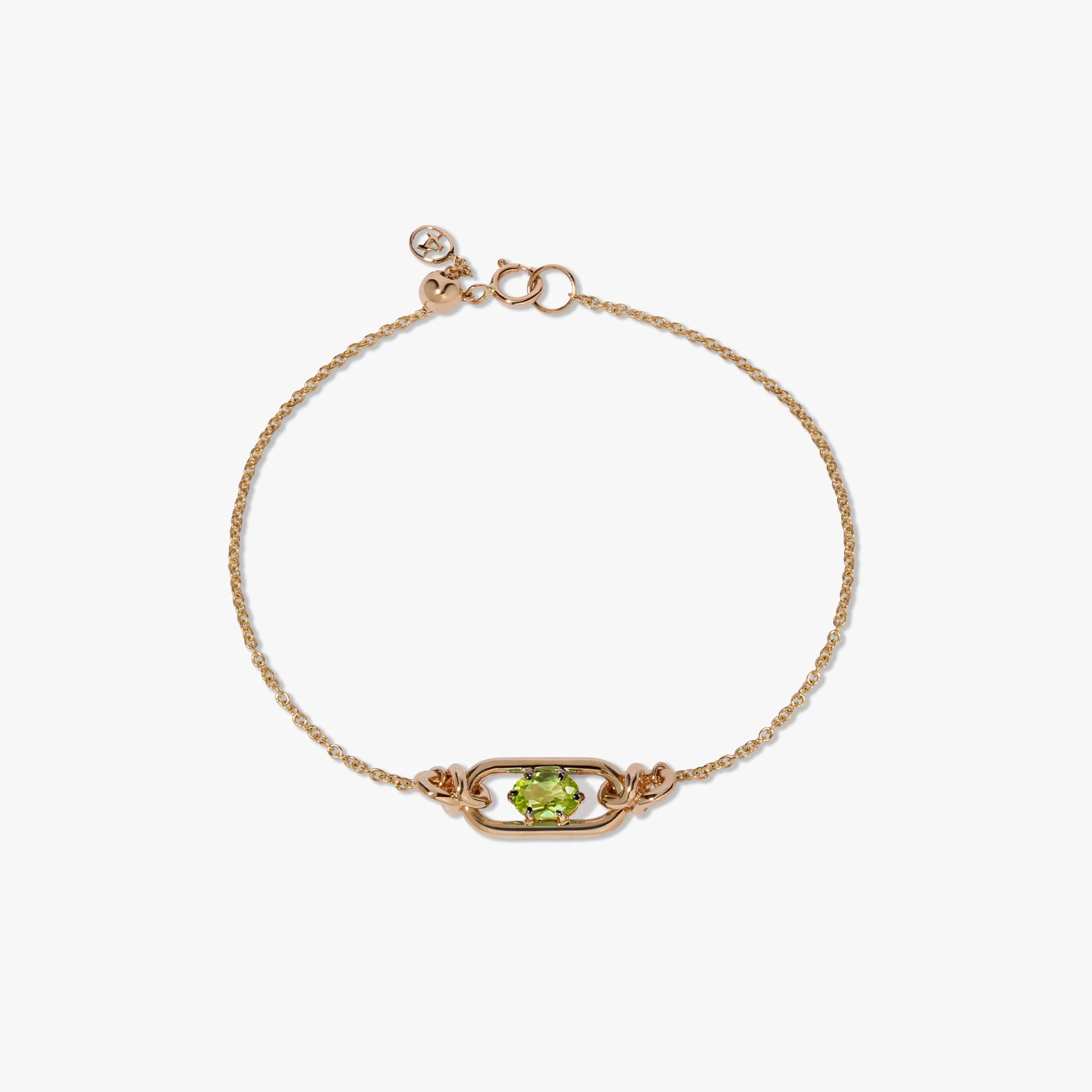 Gem Set Peridot August Bracelet