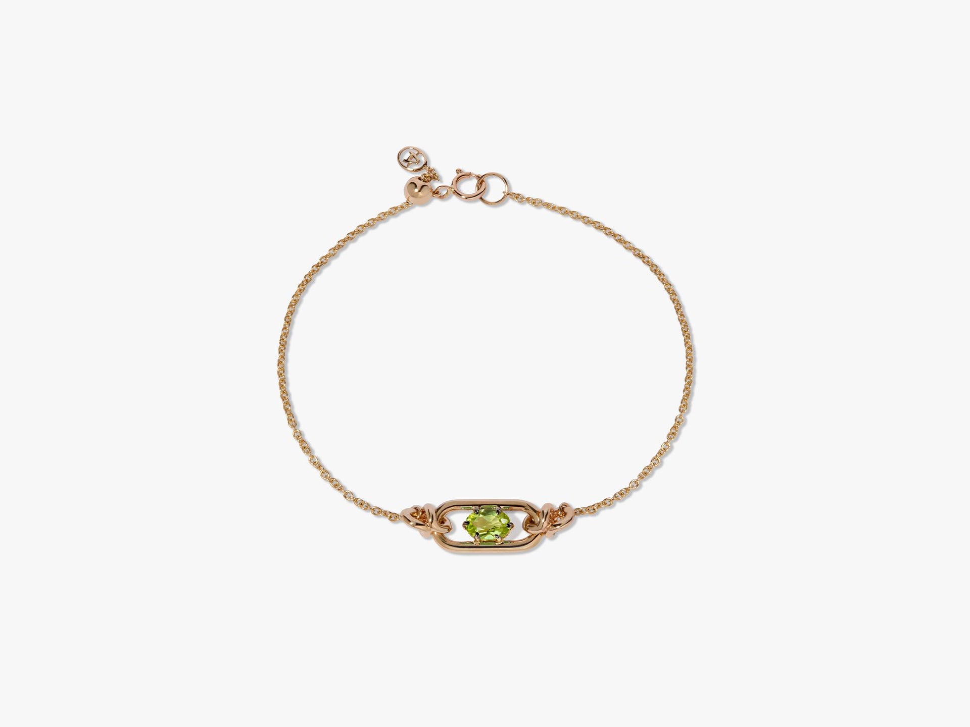 Gem Set Peridot August Bracelet
