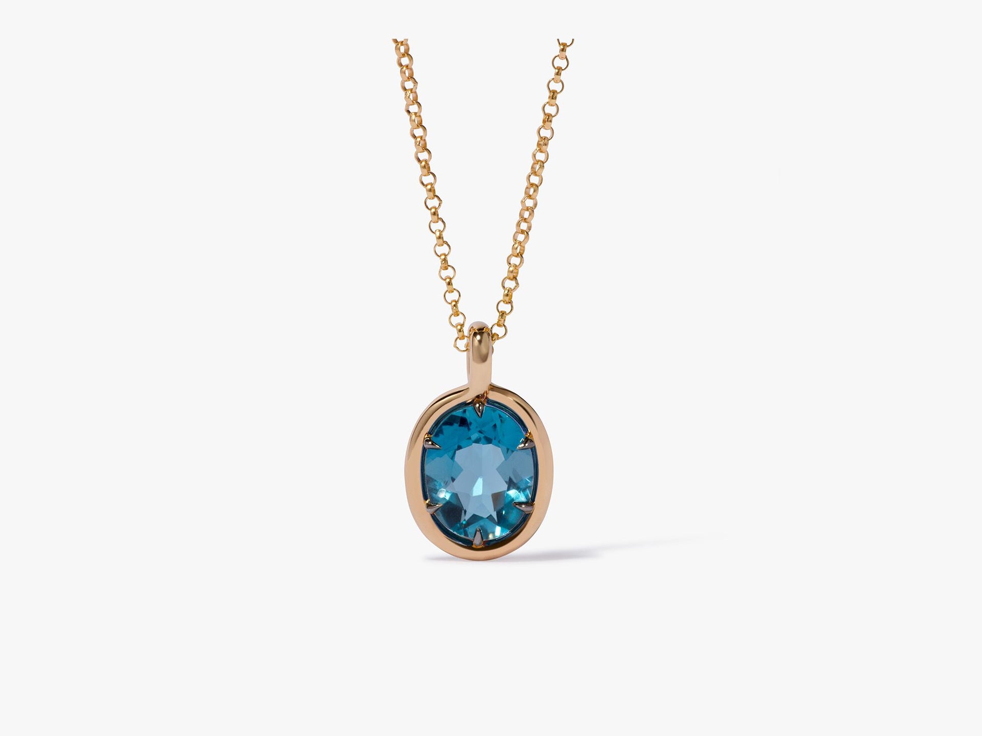 Blue Topaz Drop Necklace