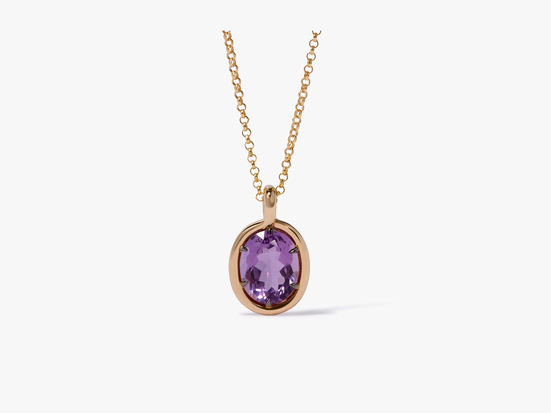 Amethyst Drop Necklace