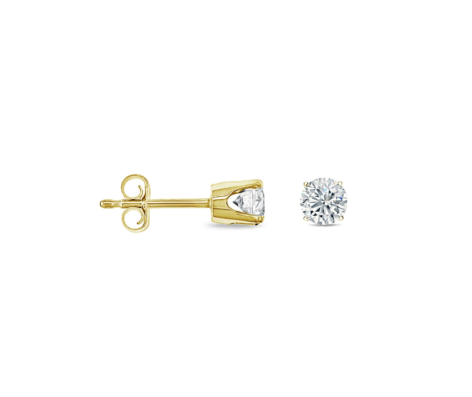 14K Yellow Gold 0.50 ct. Diamond Earrings