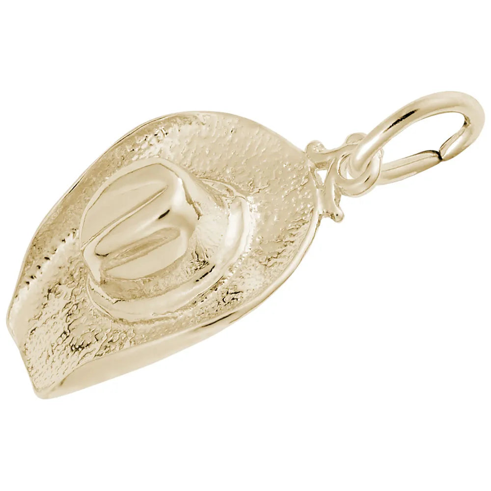 Gold Cowboy Hat Charm