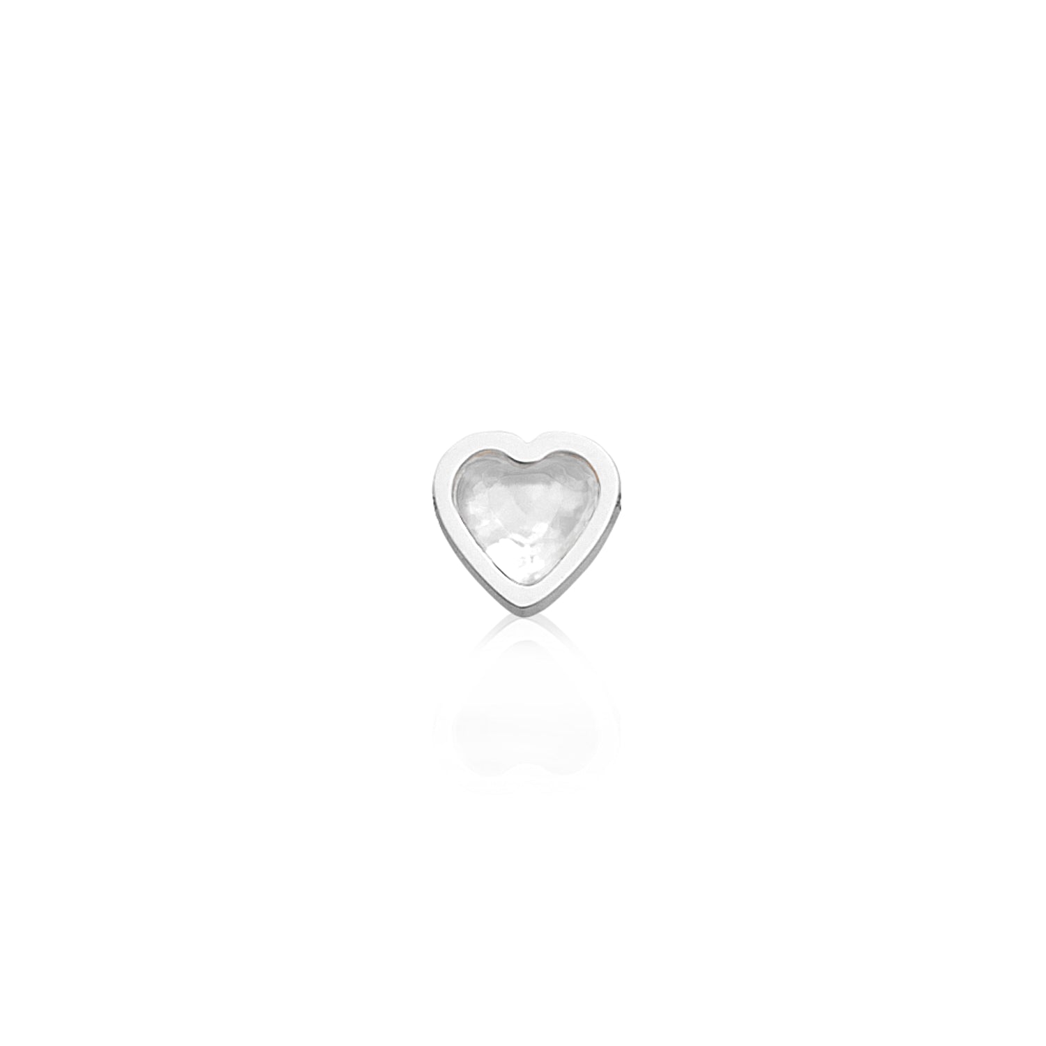 Mini Heart Birthstone Necklace (Silver)