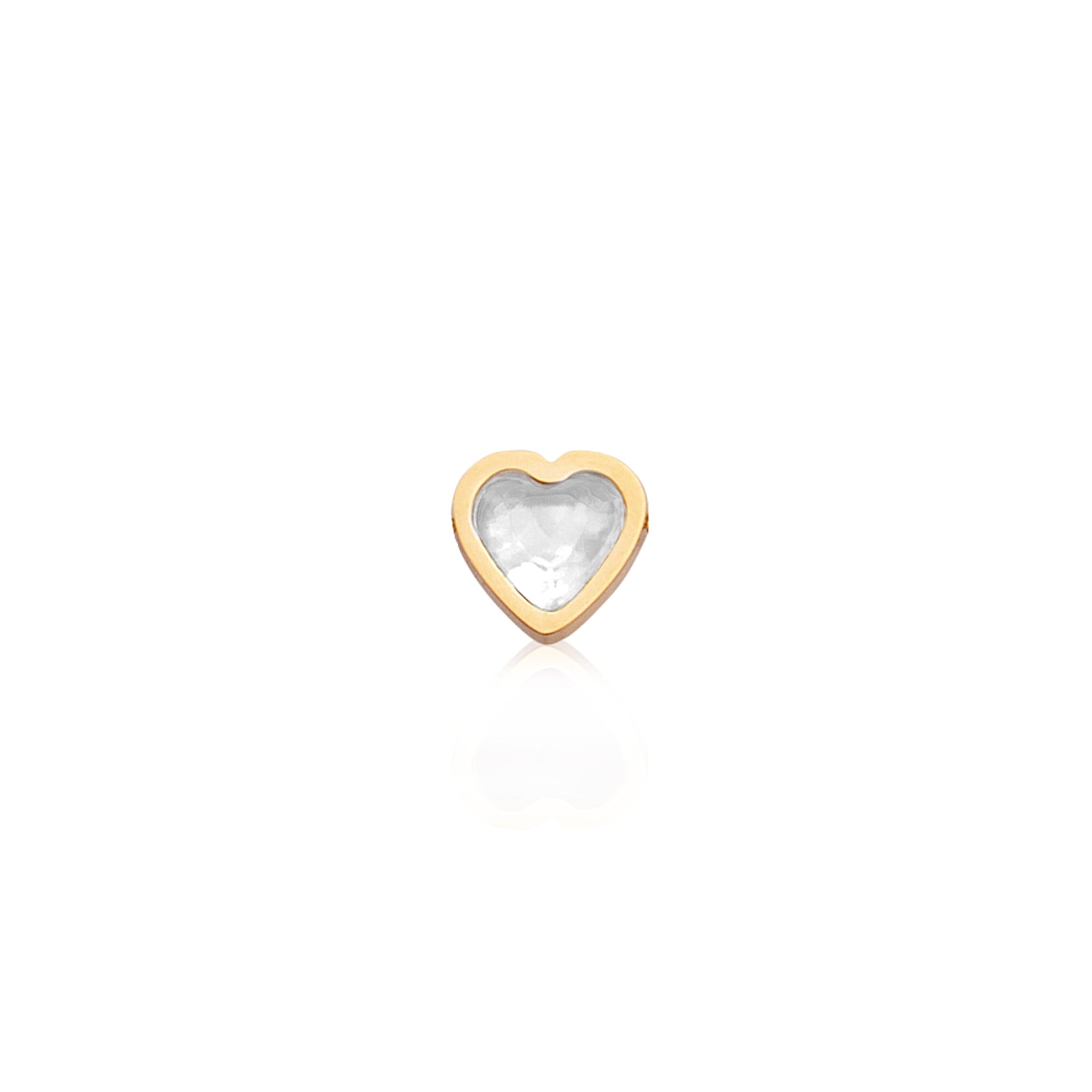 Mini Heart Birthstone Ring (Gold)