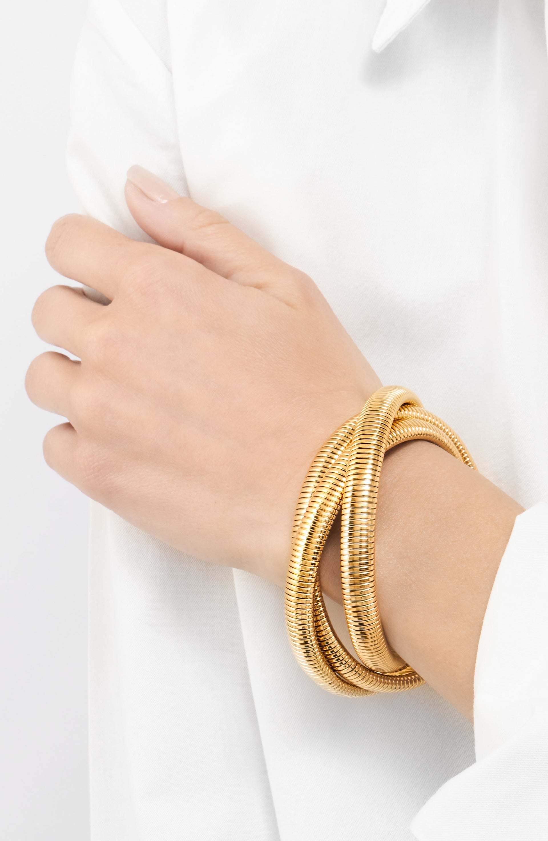 Omega Chain Triplet Bracelet gold