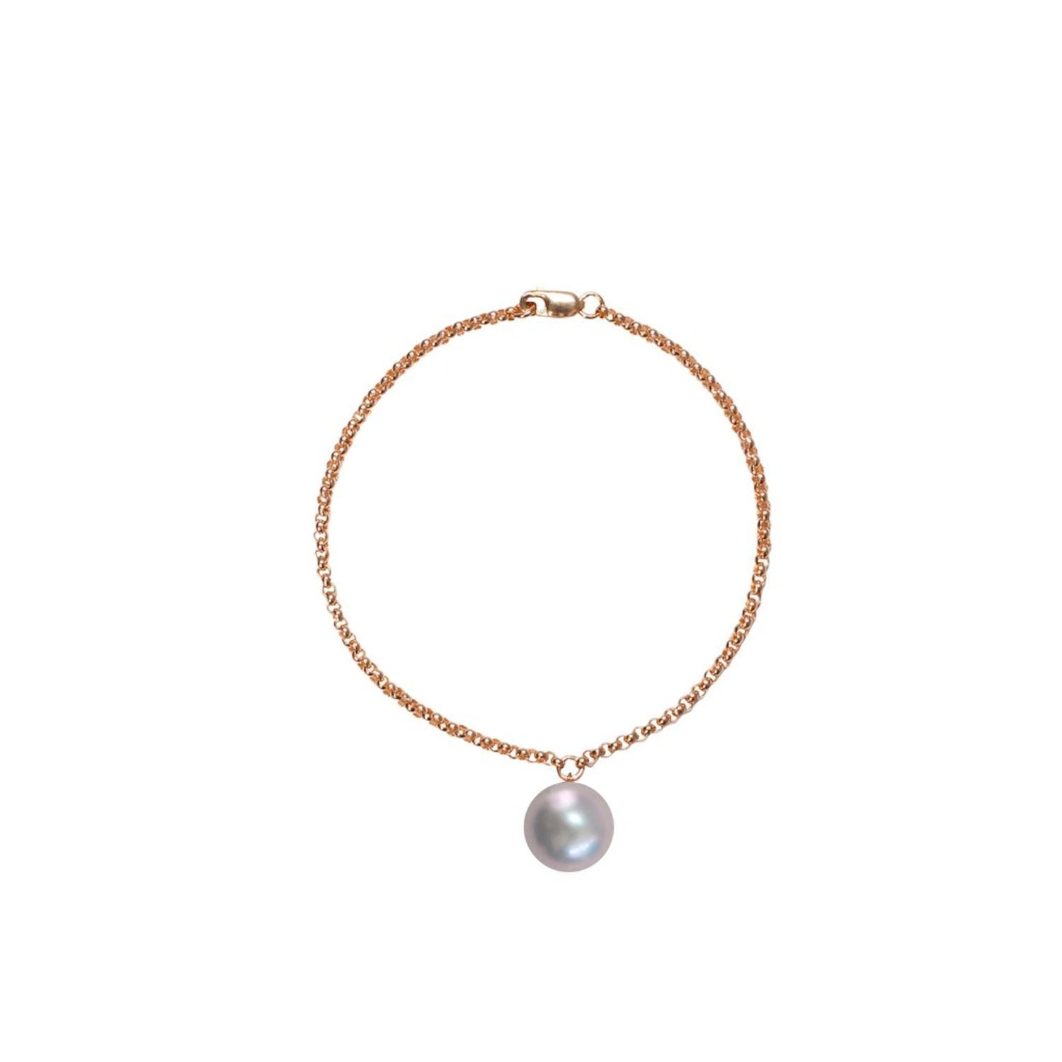 Alba Grey Pearl Bracelet - Gold