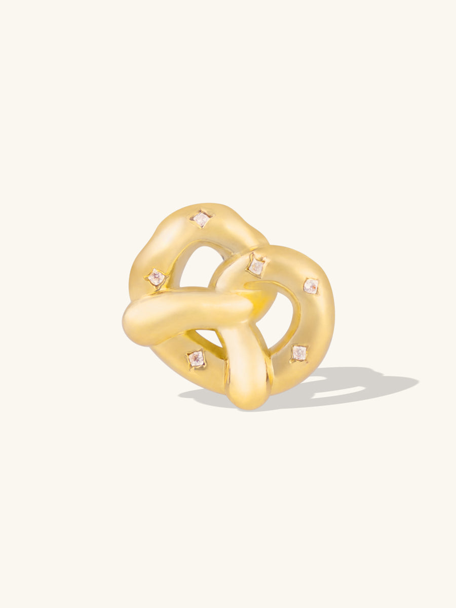 Pretzel Gold Charm