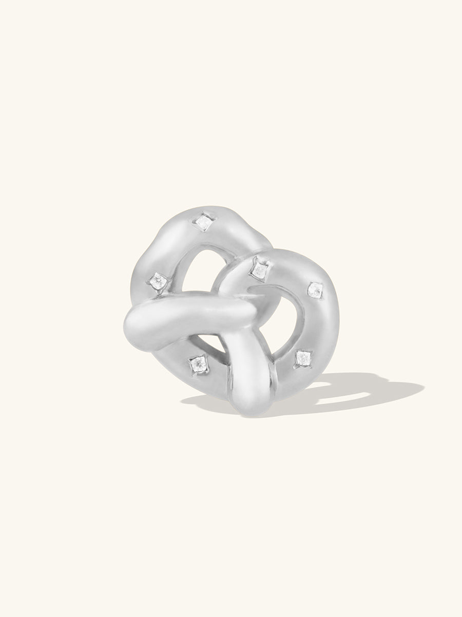 Pretzel Silver Charm