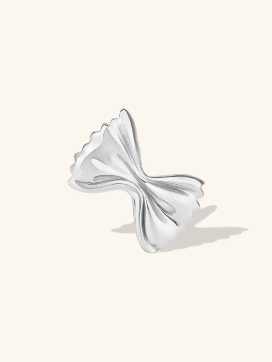 Bow Tie Pasta Silver Charm