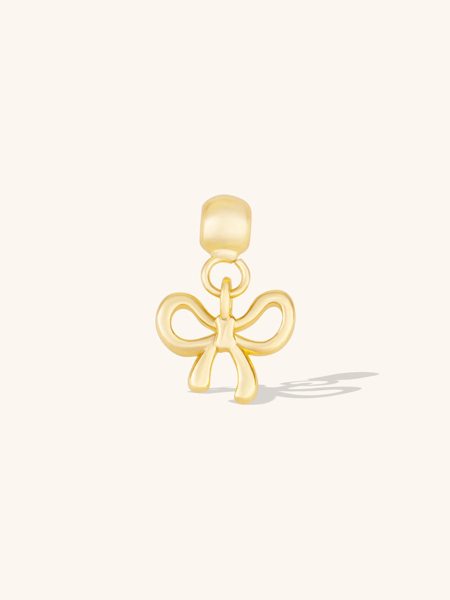 Bow Gold Drop Charm