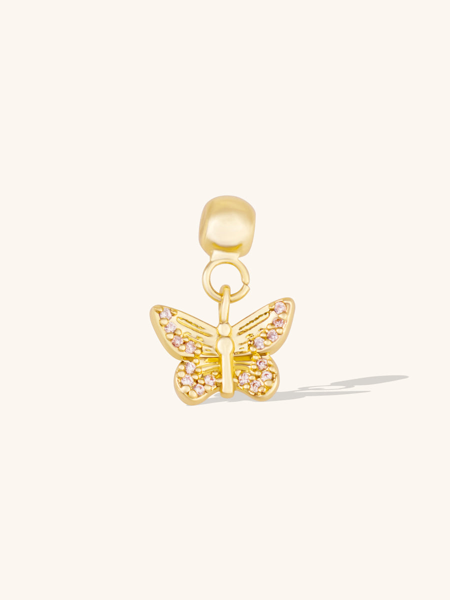 Butterfly Gold Drop Charm