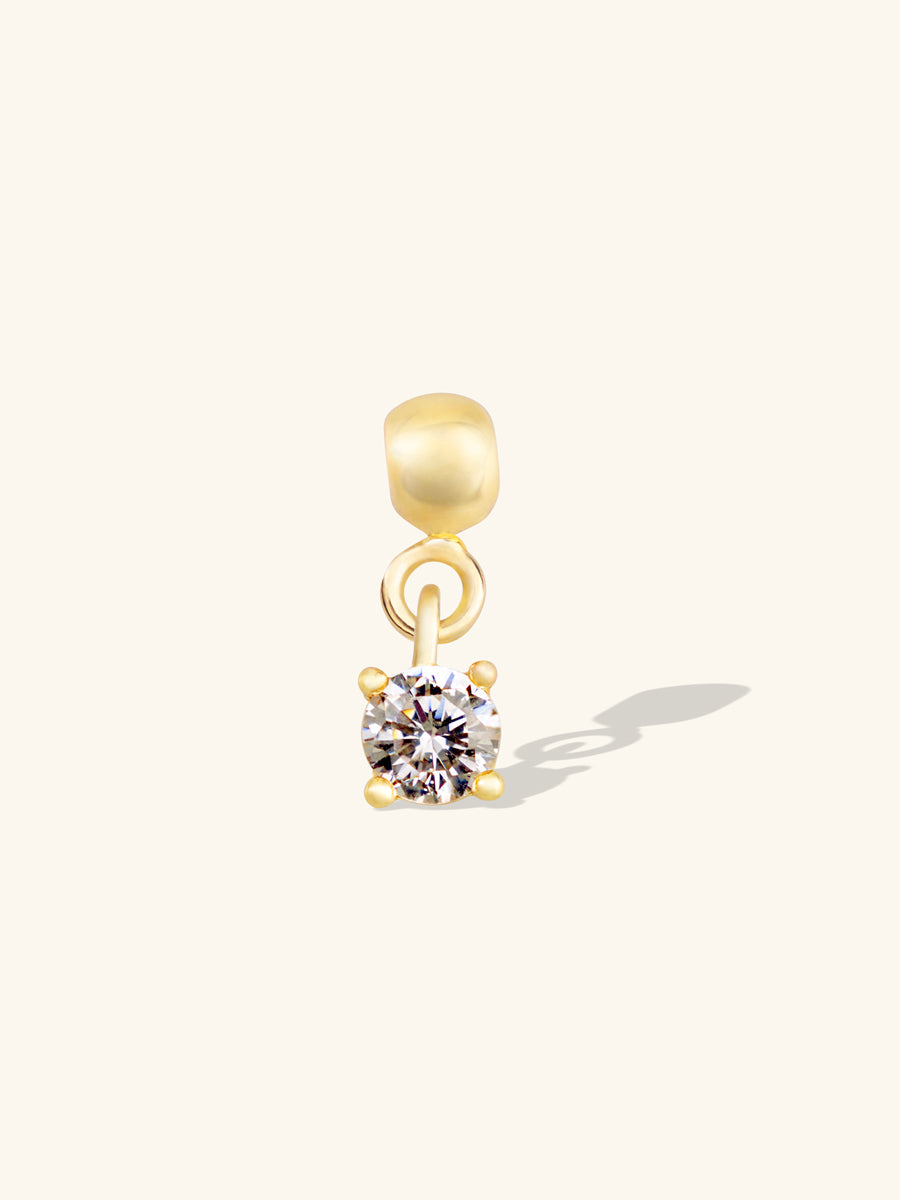 Diamante Gold Drop Charm