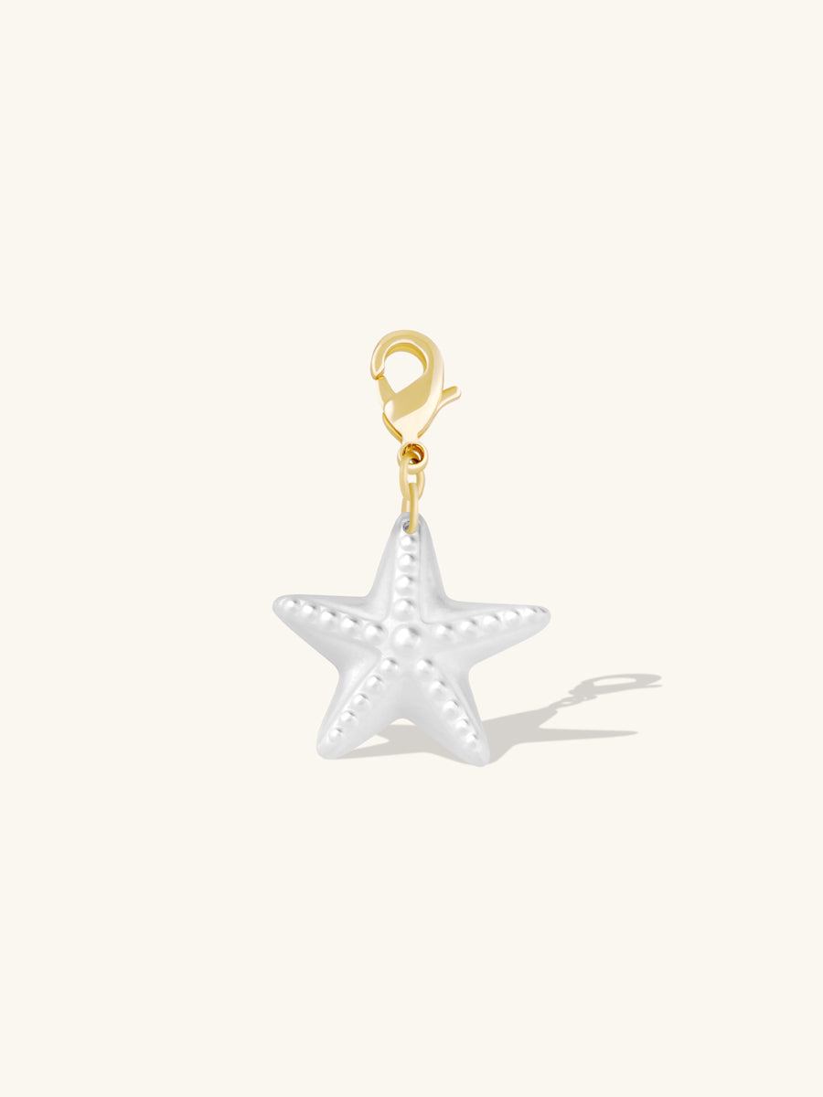 Starfish Pearl & Gold Charm