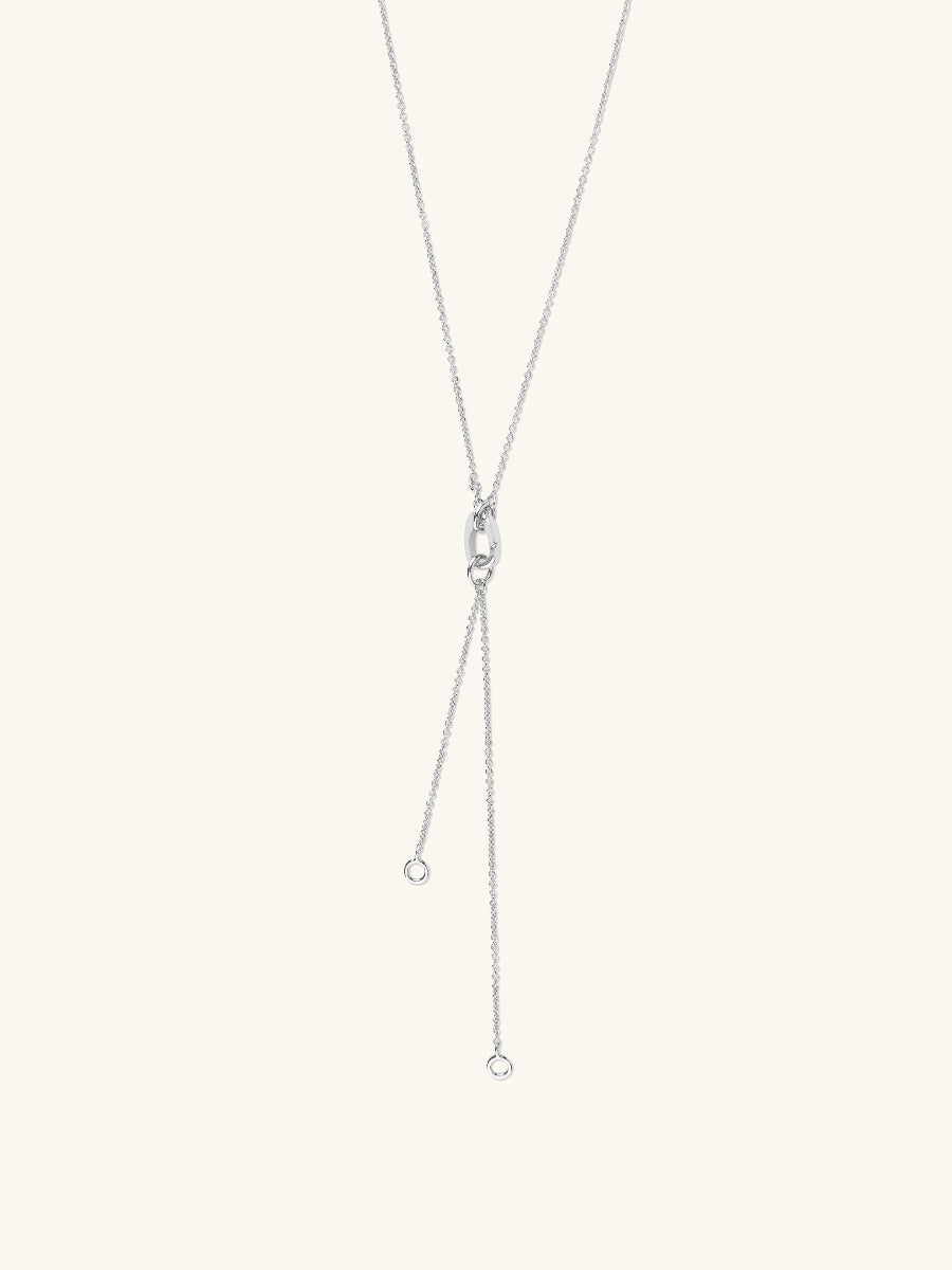 Lariat Silver Necklace
