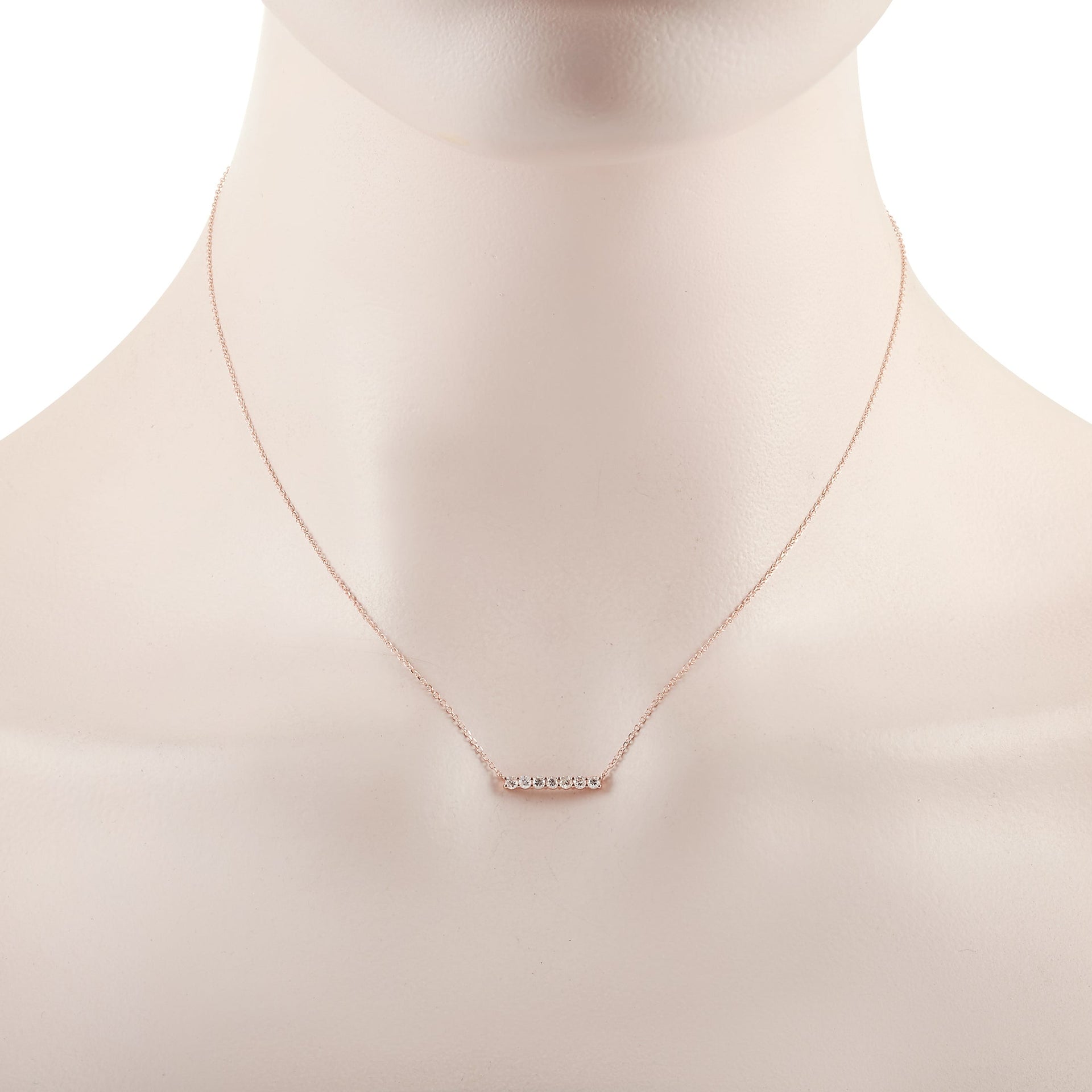 14K Rose Gold 0.25 ct Diamond Pendant Necklace