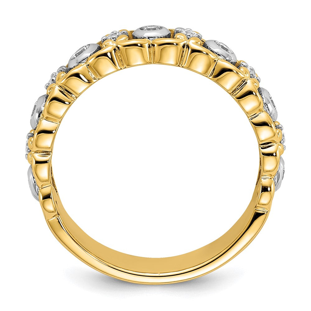 14k Yellow Gold Lab Grown Diamond Wedding Band Ring 1/4ct Clarity- VS Color- G-H