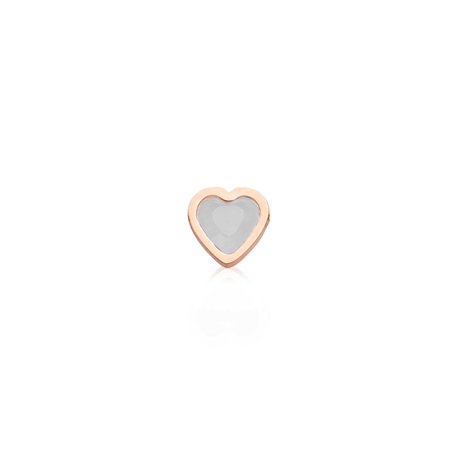 Mini Heart Birthstone Ring (Rose Gold)