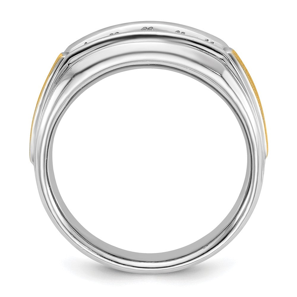 14k Two-tone Lab Grown Diamond 5-stone Band Ring 1/2ct Clarity- VS Color- G-H