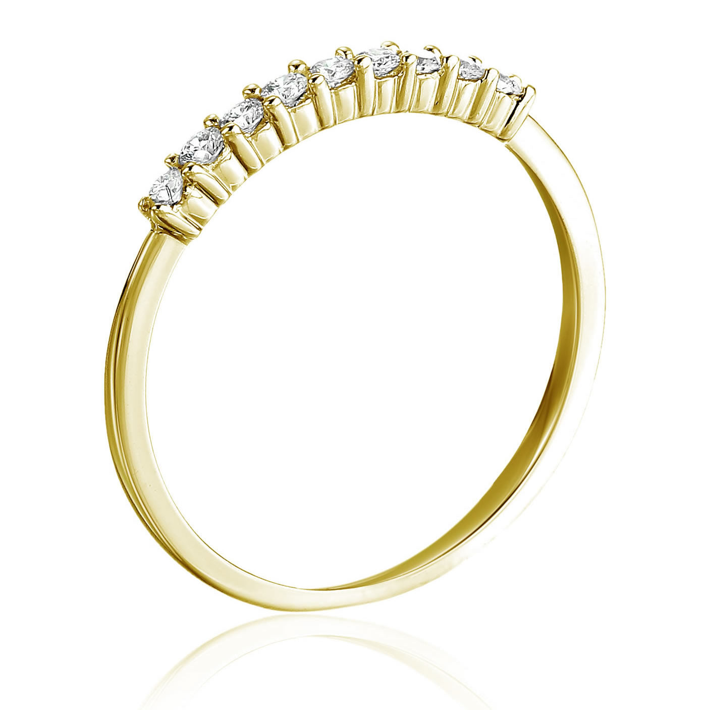 1/4 ctw Petite Diamond Wedding Band in 10K Yellow Gold