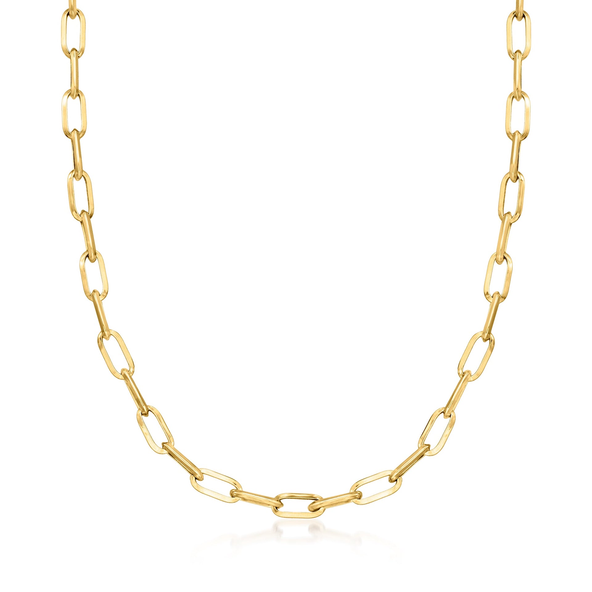 10kt Yellow Gold Paper Clip Link Necklace