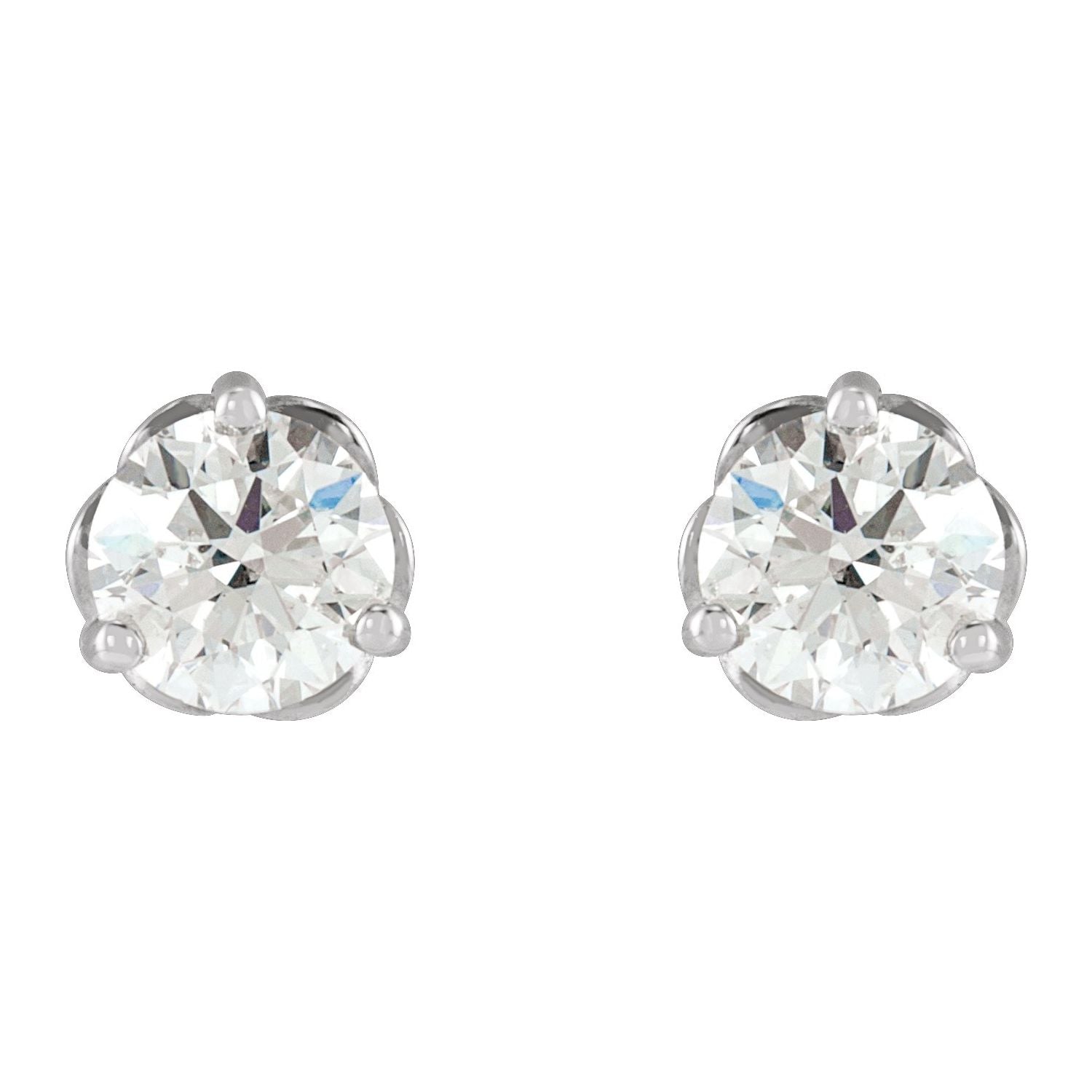 14k Gold Round 1/2ct Lab-grown Diamond Infinity Earrings Clarity SI Color G-H