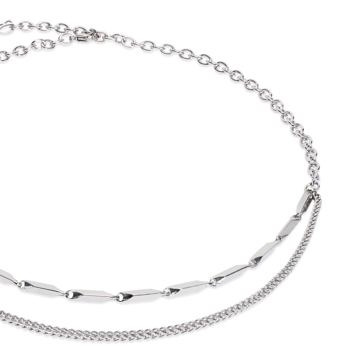 Necklace Twisted Layers silver