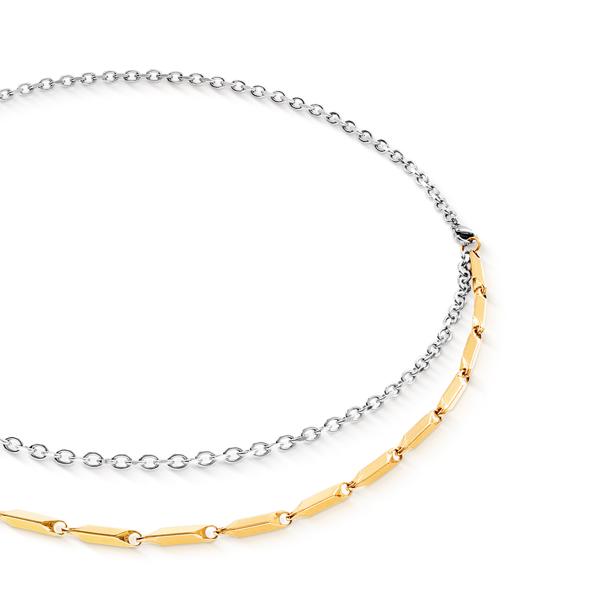Necklace Twisted Layers Duo bicolour