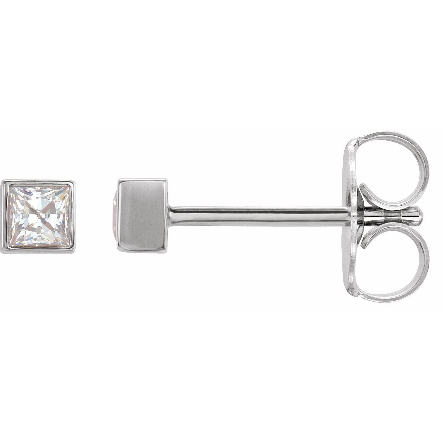 14K Gold 1/3ct Lab-grown Diamond Stud Earrings Clarity SI Color G-H