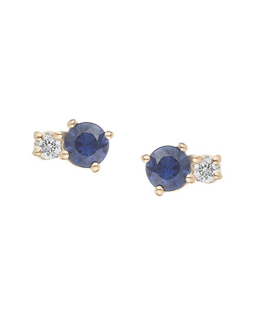 Adina Reyter 14K 0.33 ct. tw. Diamond & Blue Sapphire Diana Earrings