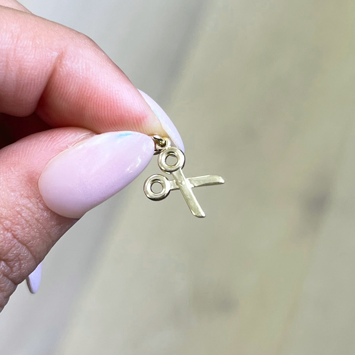 Mini Gold Scissor Charm