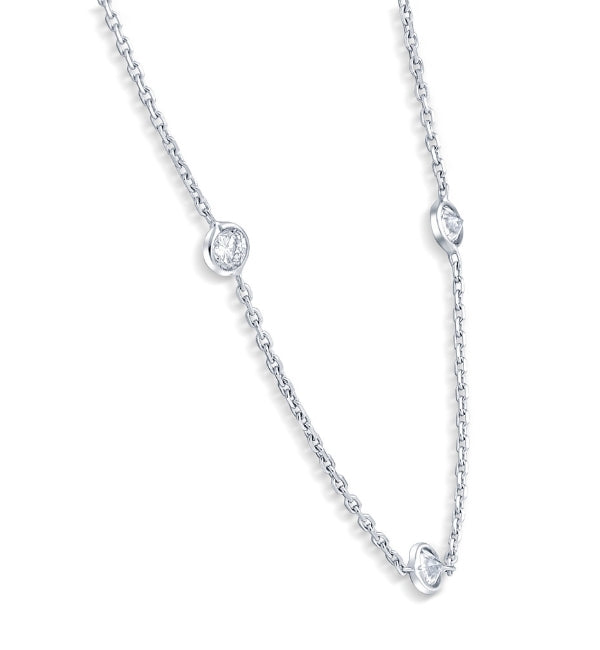 1 1/5ct Diamonds By The Yard Necklace Lab Grown In 14k White Or Yellow Gold