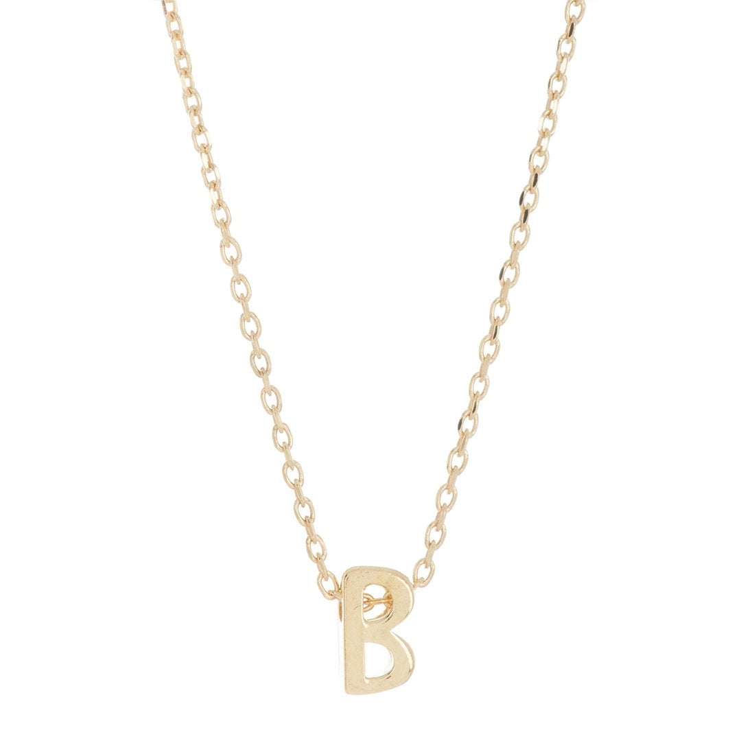 Adornia Mini Initial Necklace gold