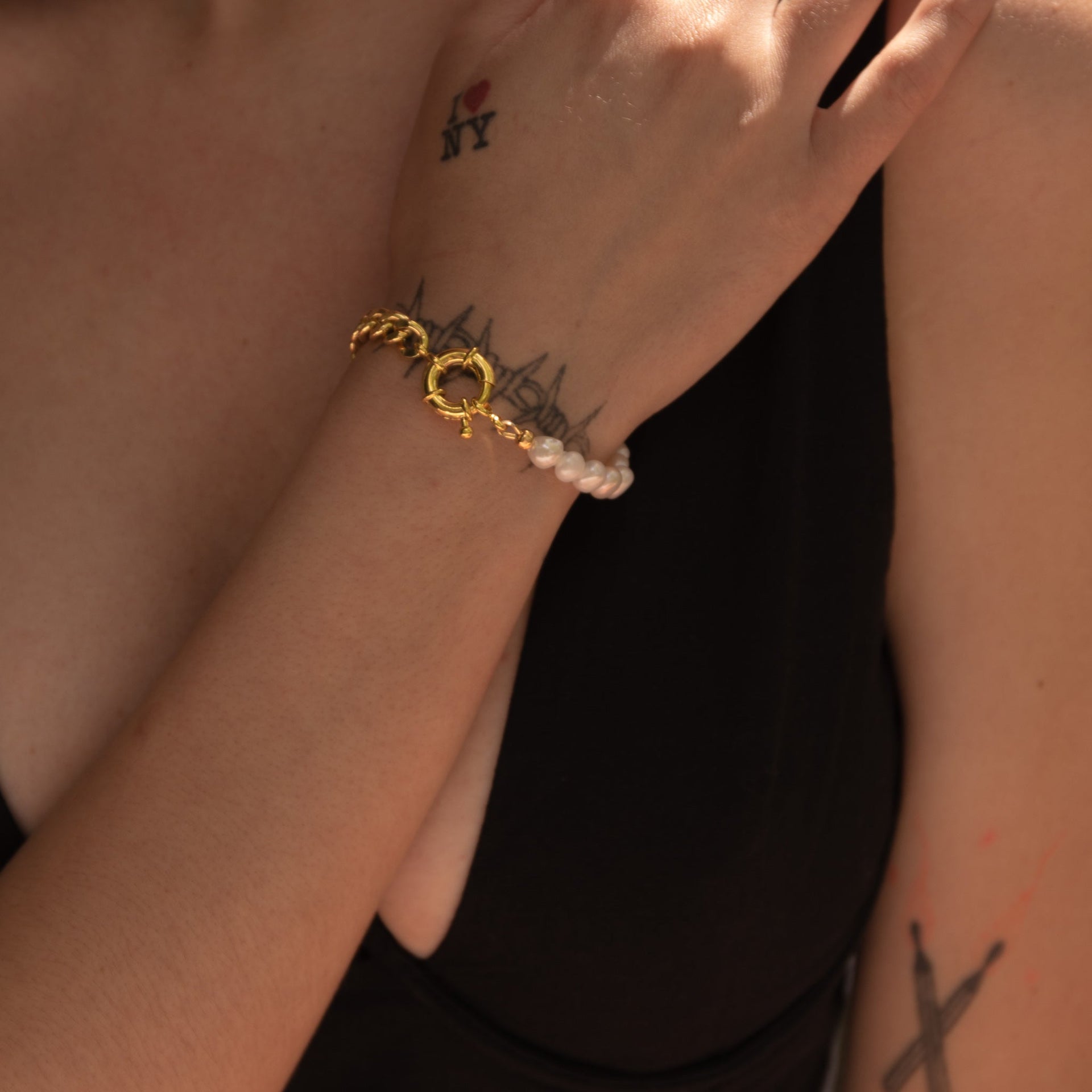 Lauren Pearl Chain Bracelet