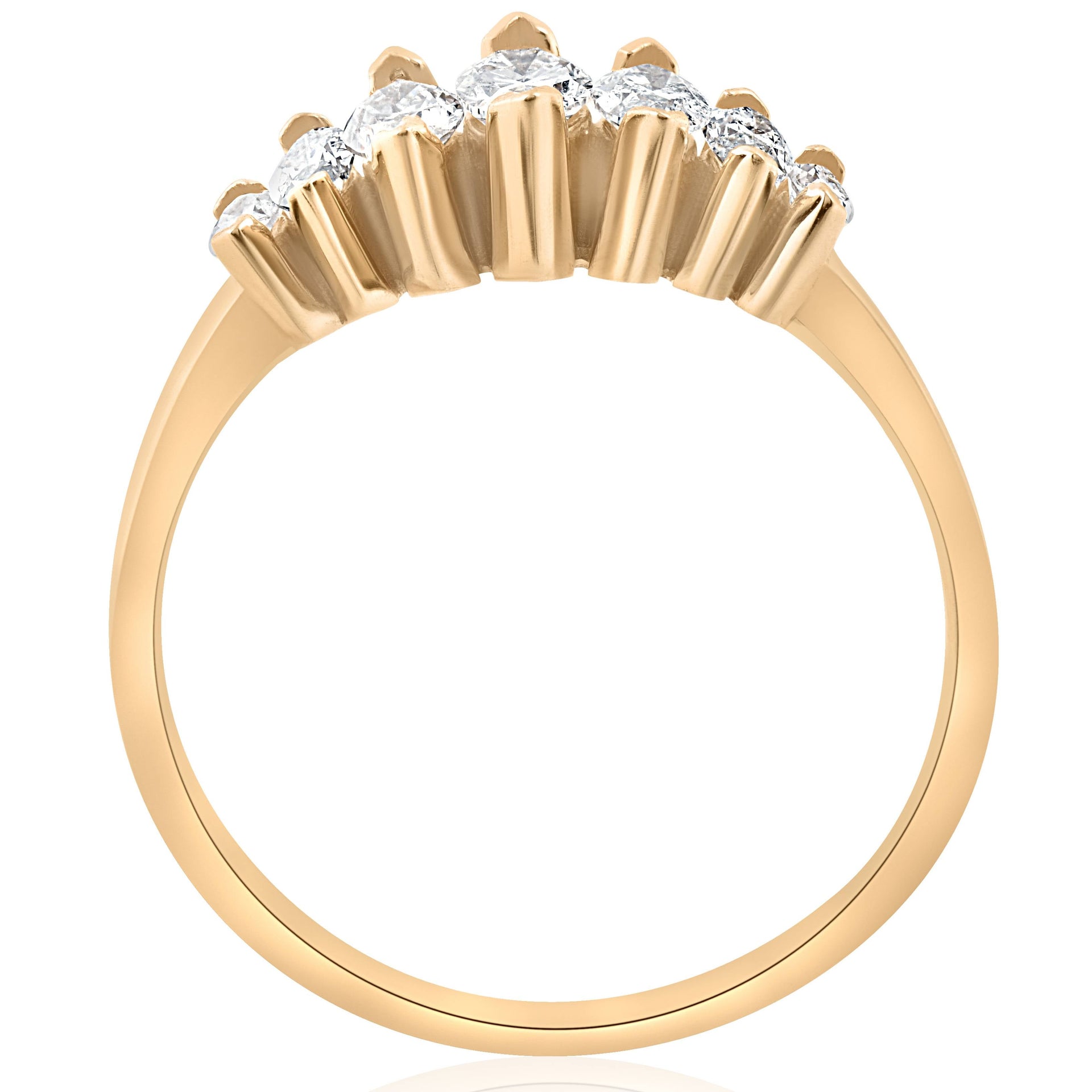 14k Yellow Gold 3/4ct Marquise Diamond Wedding Anniversary Ring Women's Band