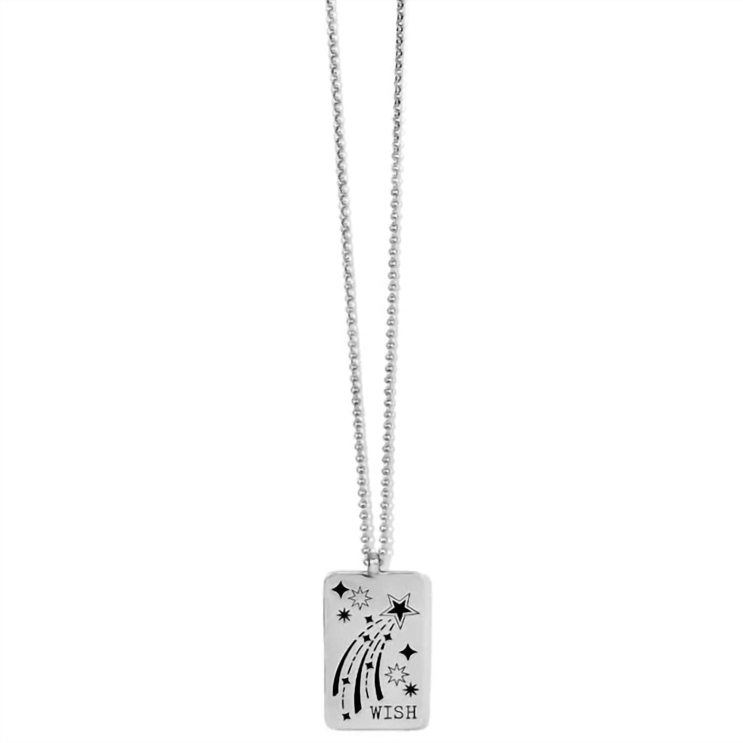 Women's Emblem Wish Necklace In Silver