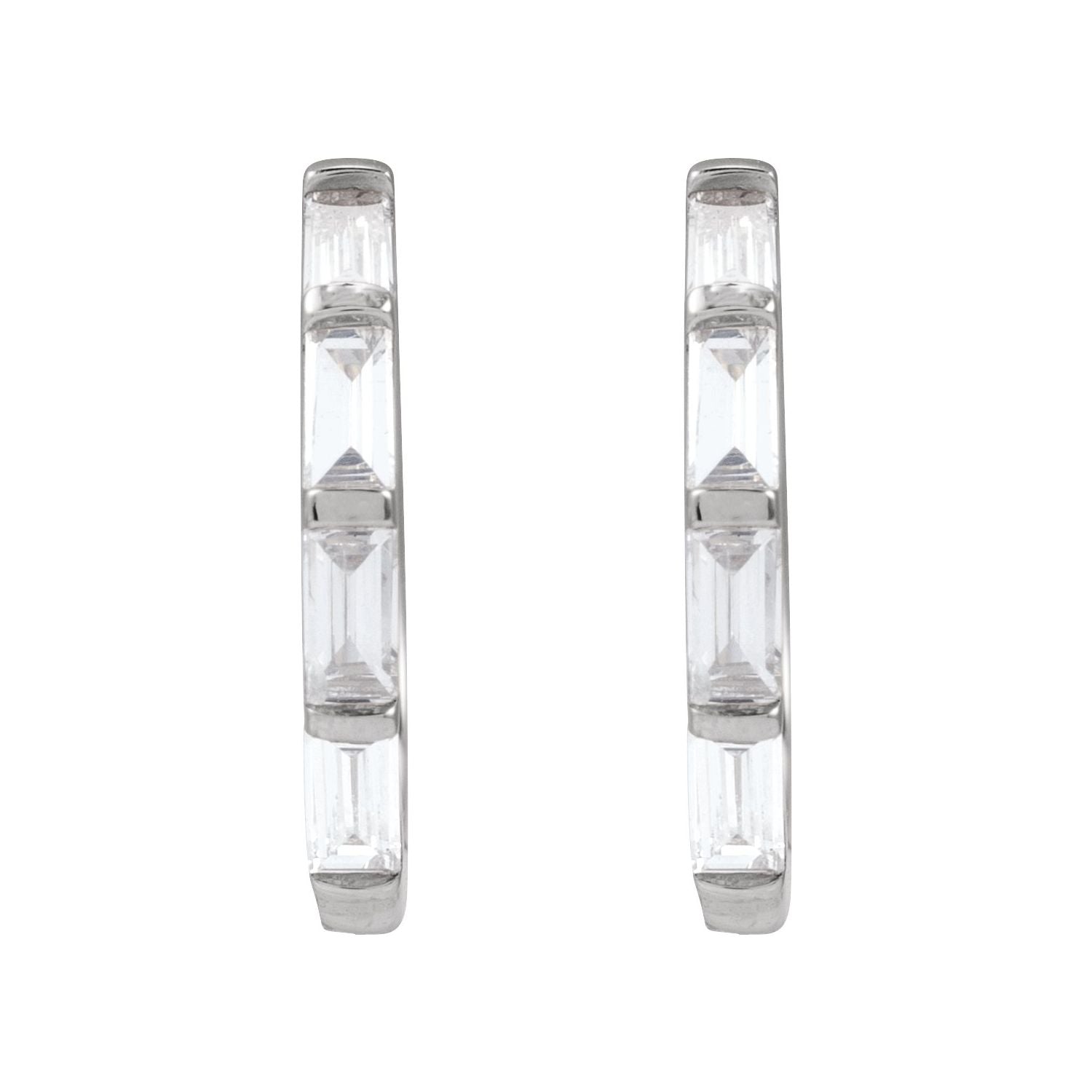 14K Gold 1/3ct Lab-grown Diamond Hoop Earrings Clarity VS Color G-H