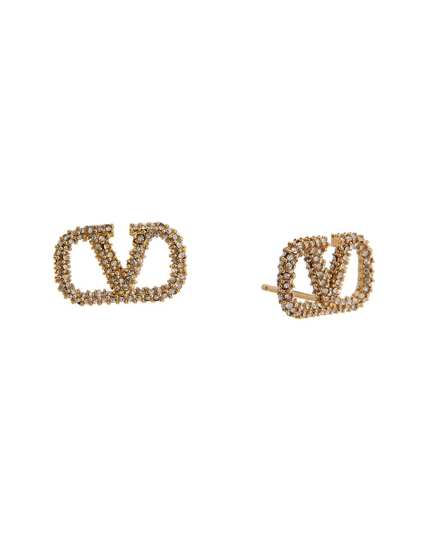 Valentino Crystal Vlogo Signature Stud Earrings