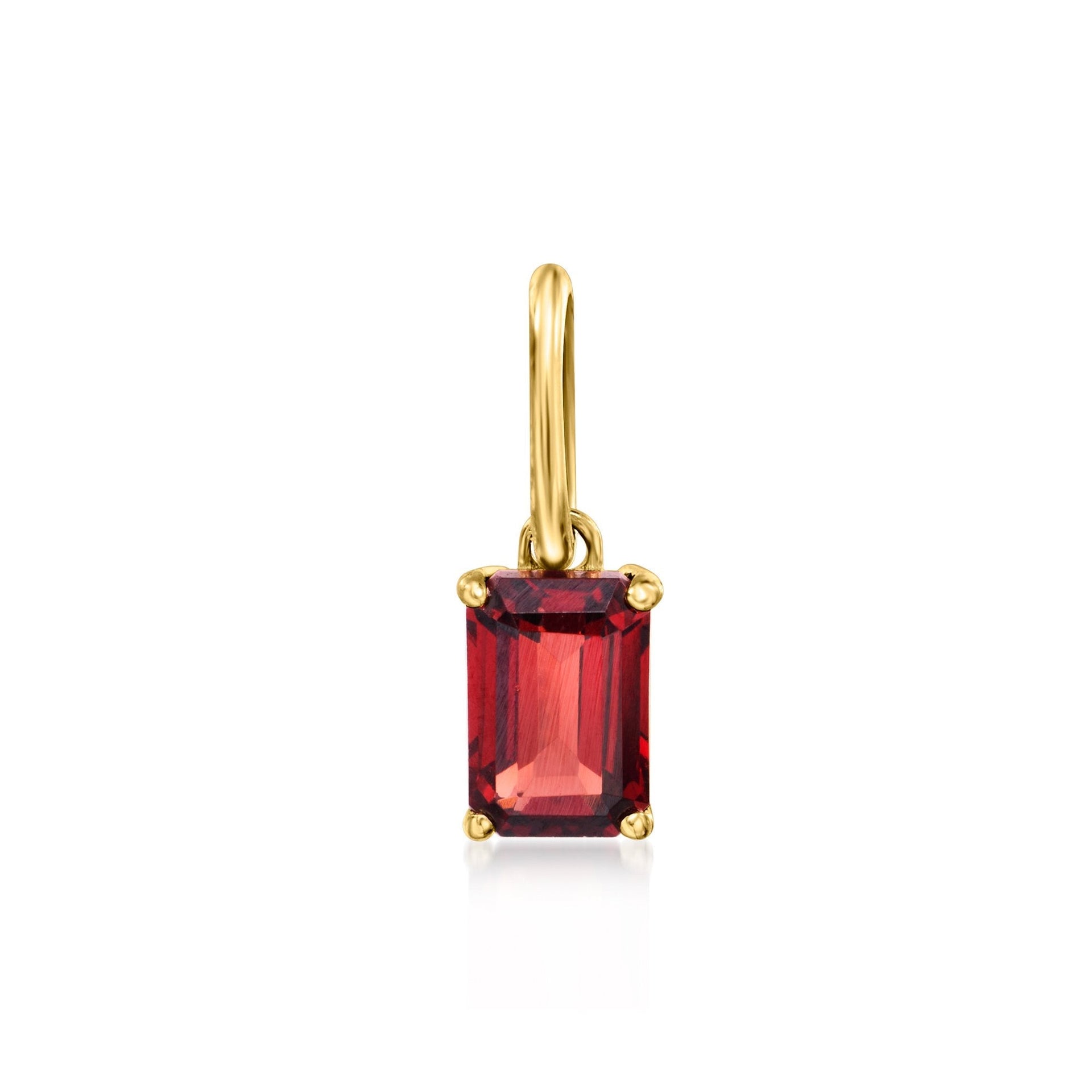 Canaria Fine Jewelry Garnet Pendant In 10kt Yellow Gold