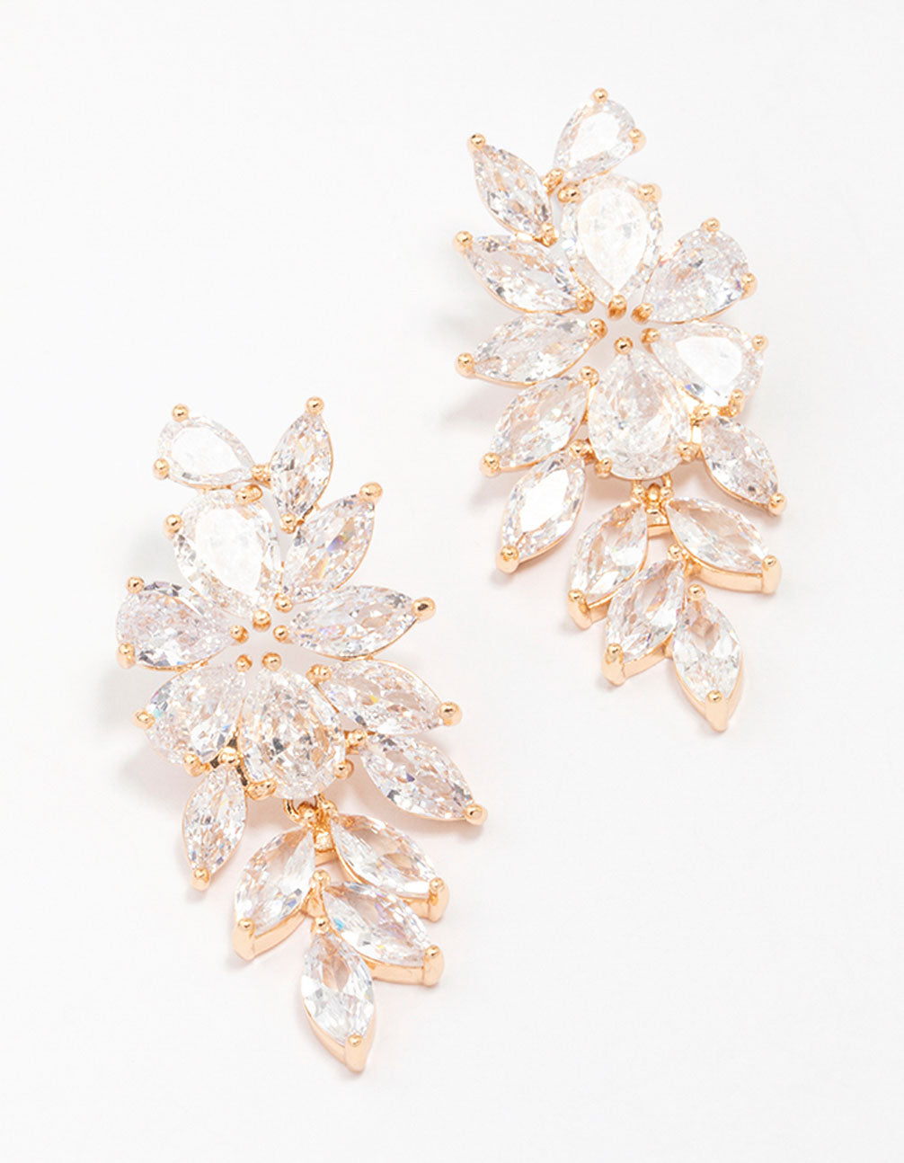 Lovisa - Gold Flower Cluster Drop Earrings I Hypoallergenic