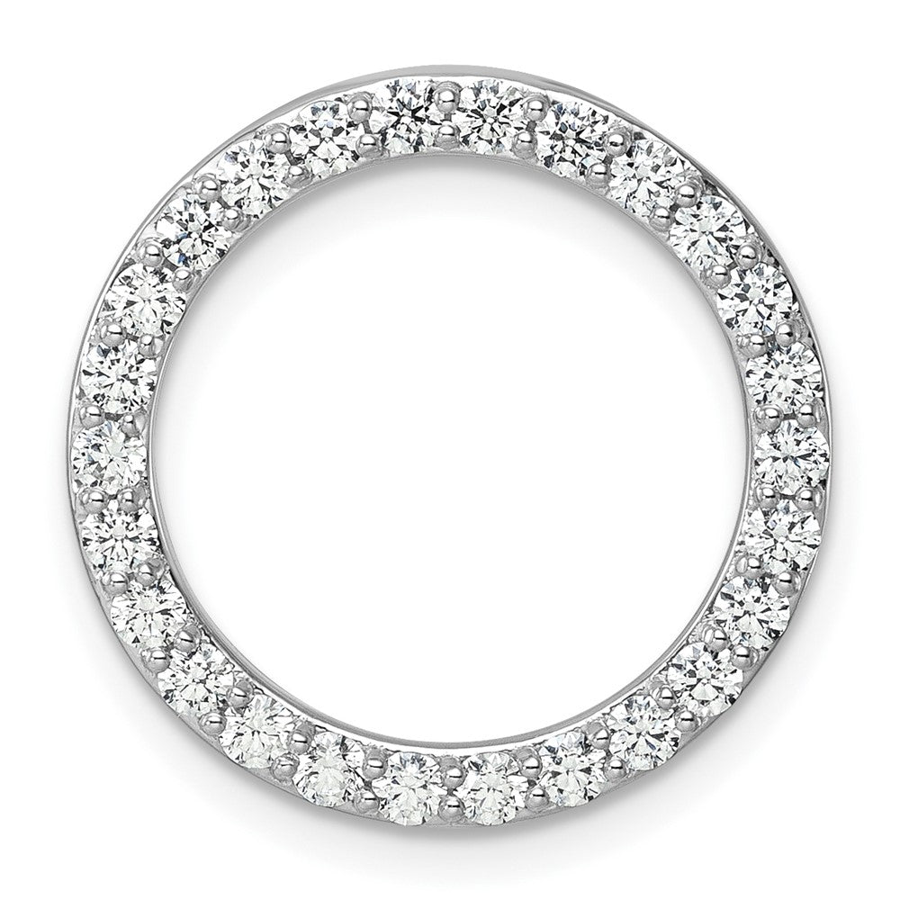 14k White Gold Lab Grown Diamond Circle Pendant (1ct VS G-H)