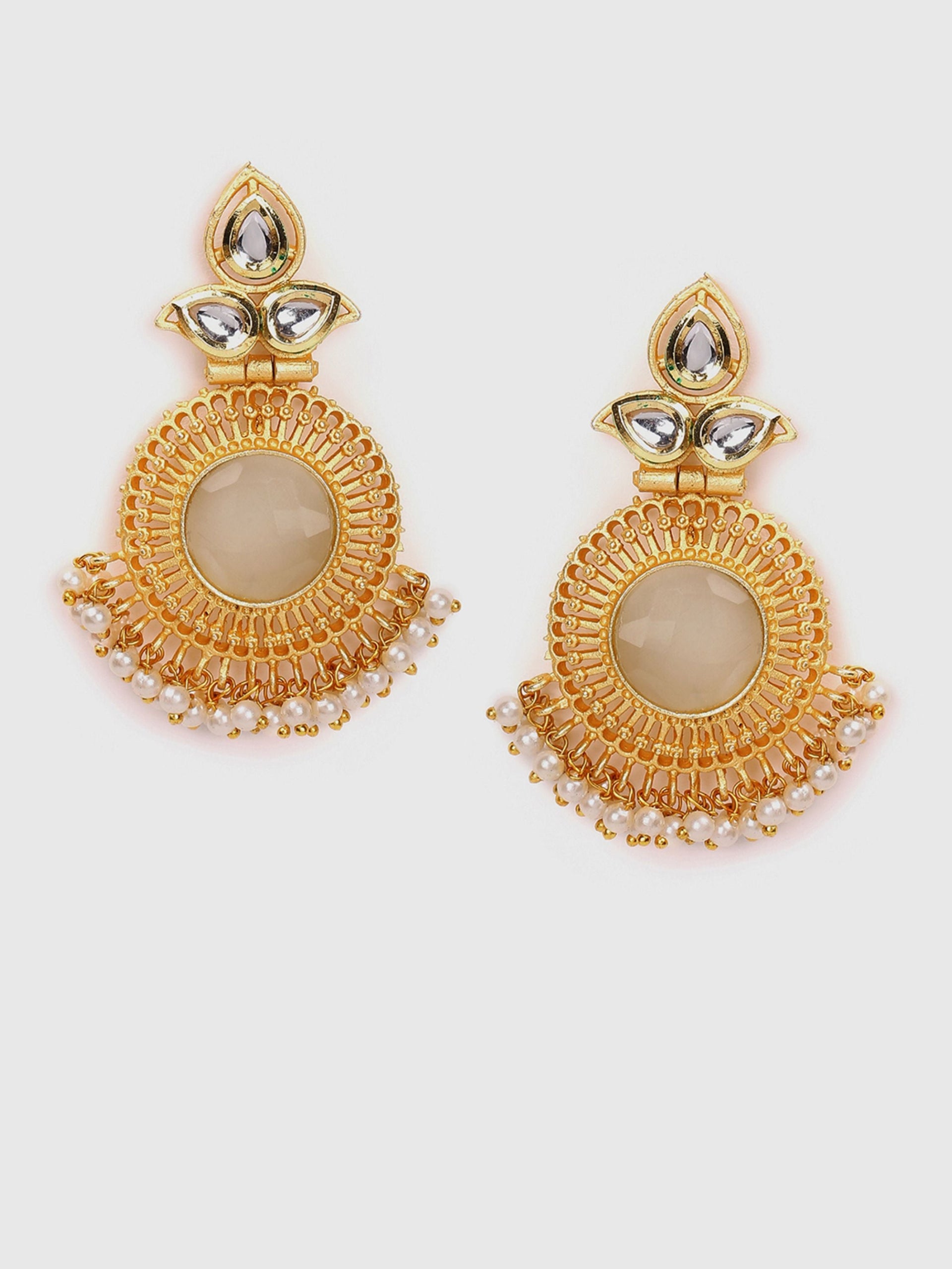 Gold-plated Kundan Stone Bali