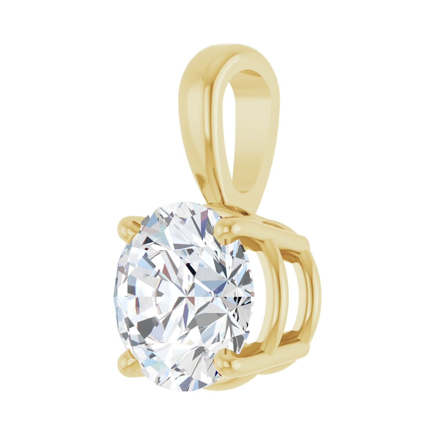 14k Yellow Gold 1 1/4 CT Lab-grown Diamond Pendant