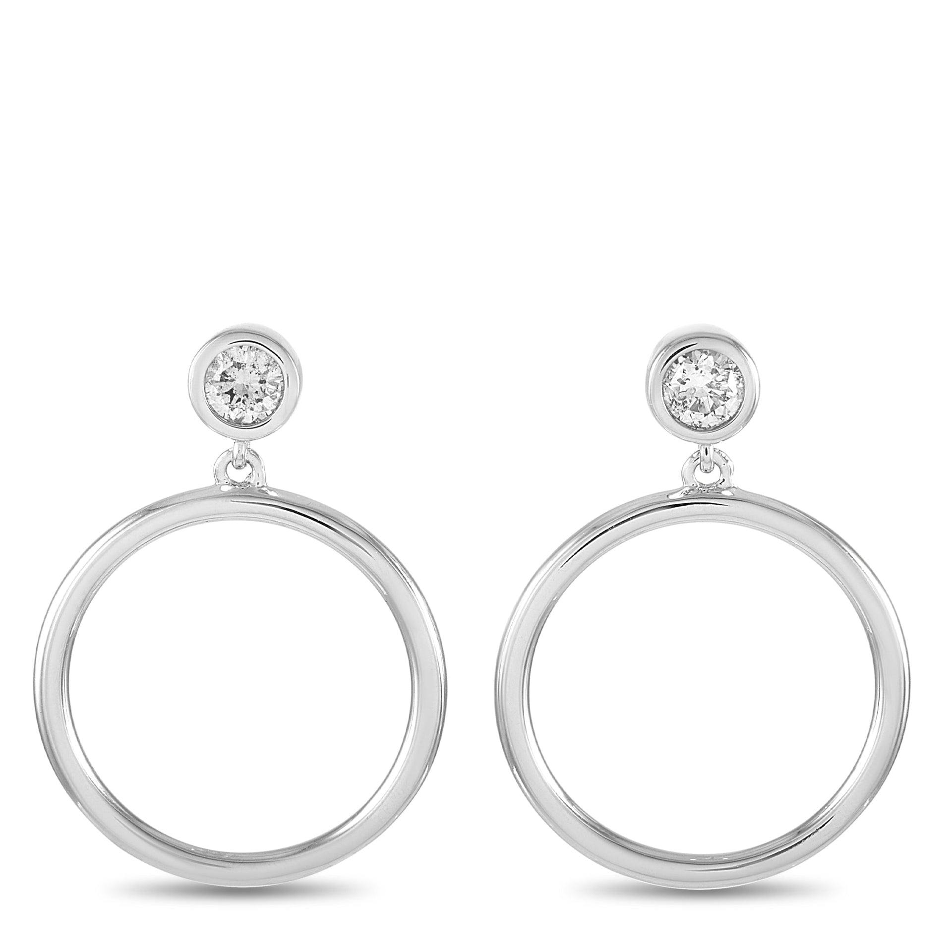14K White Gold 0.40 ct Diamond Earrings