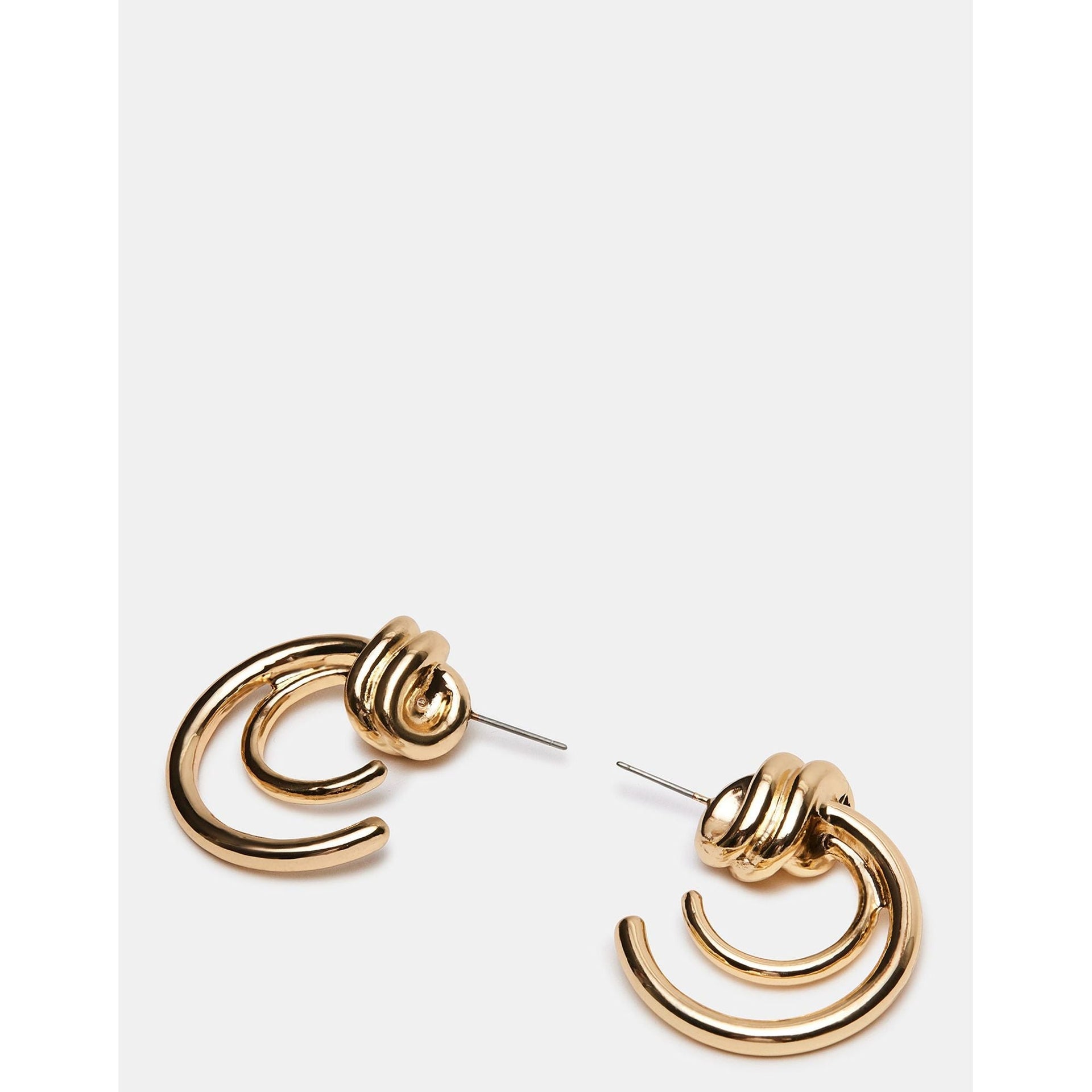 Knot Hoop Earrings Gold