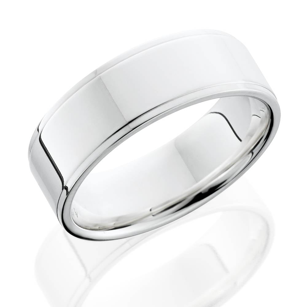Inlay Polished Band 950 Platinum Size Selectable