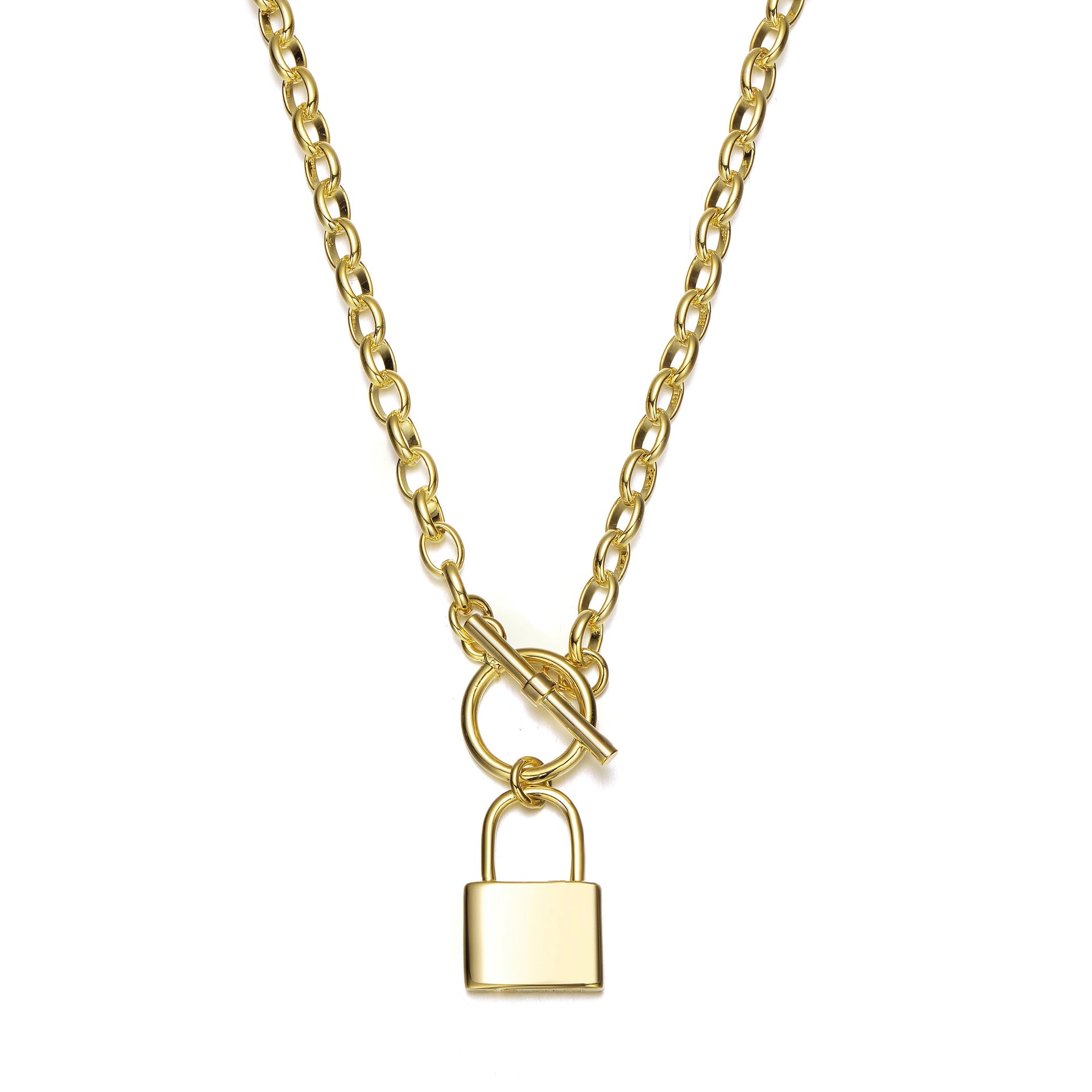14k Gold Plated Locket Charm Necklace