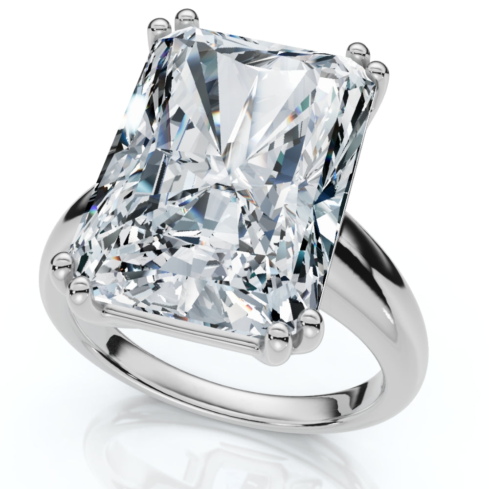 Certified 11ct Radiant Cut Diamond Engagement Ring 14k Gold Lab Grown