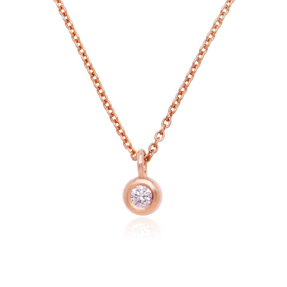 1/10 CT. T.W Lab ? Created Solitaire Diamond Necklace in Rose Gold Plating