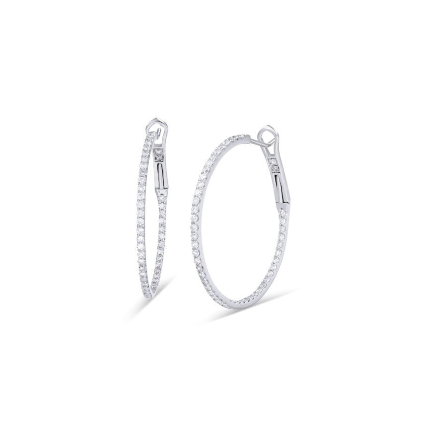 1 Carat Diamond Hoops